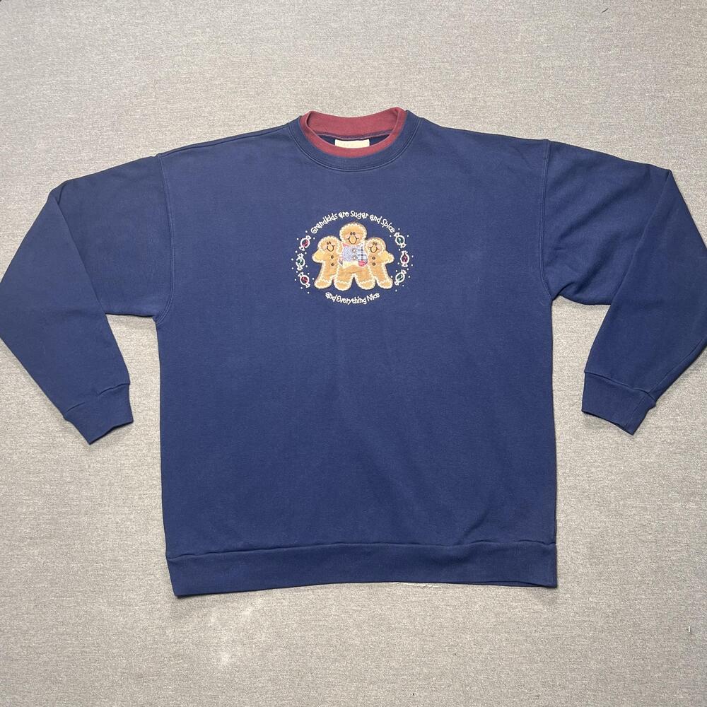 Vintage M&C Sportswear Sweatshirt Womens XL Grandma Sweater Christmas 90s Y2K